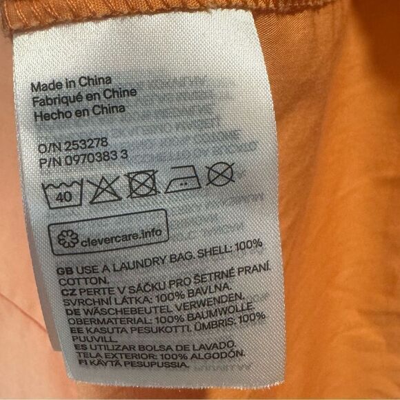 H&M Orange Ruffle Flounce Spaghetti Strap Trapeze Dress Sundress - Picture 8 of 9